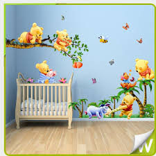 Winnie The Pooh Full Bedroom Mural Details About Winnie The Pooh Wall Stickers Butterflies Tree Decor Bedroom Decals Nursery Room Boy Nursery Wall Stickers