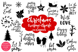 Download Christmas Clipart Christmas Overlays Graphic By Happy Printables Club Creative Fabrica SVG Cut Files