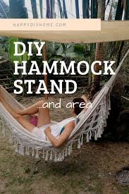 It allows you, your family, and friends to enjoy outdoor activities, and is a comfortable and beautiful outdoor facility. Diy Hammock Stand Outdoor Hammock Area Happy Diy Home