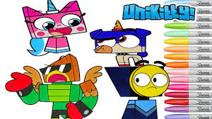 Give kids a page of blank drawing and coloring paper. Unikitty Coloring Book Pages Puppycorn Hawkodile Master Frown Rainbow Splash Cartoon Network Youtube