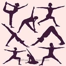 Free Vectors Yoga Poses Silhouettes People Vector Free Silhouette People Nature Vector