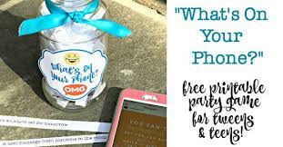 Set cell phones to vibrate and ringtones to silent. What S On Your Phone Free Printable Party Game For Tweens And Teens Momof6
