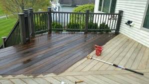 Deck Refinishing Cost Staining Ideas Two Tone 2 And Fence