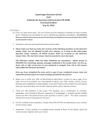 A research concept paper serves as a preliminary form of communication regarding a proposed research project. Sample Final Exam For Basic Statistics For Business And Economics With Answers As Discussed In Cllass Studocu