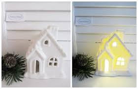 Eine helle lampe beleuchtete den weg zum haus. Led Porezellan Haus Lichter Haus Licht Beleuchtet Laterne Weiss Deko Weihnachten Shabby Landhausstil Ambienteschmiede