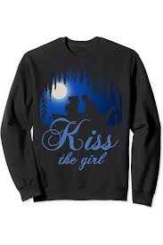 Amazon.com: Disney Little Mermaid Ariel Eric Night Poster Kiss The Girl  Sweatshirt : Clothing, Shoes & Jewelry