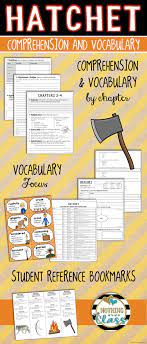 This 71 Page Book Companion For Hatchet By Gary Paulsen Contains Comprehension Work Along With Vocabulary Hatchet Novel Study Hatchet Book Study Hatchet Book
