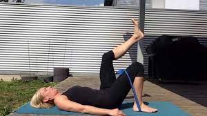 You can also bring the handles of your resistance band farther forward to make the resistance harder. Band Over Knee Single Leg Glute Bridges Youtube