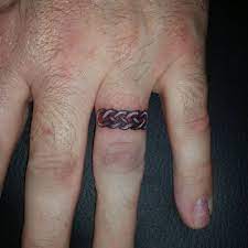Celtic Wedding Band Ring Design Tattoo Wedding Rings Ring Tattoos Ring Tattoo Designs