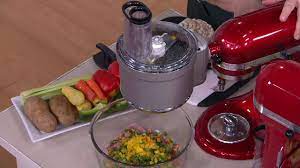 Cut down on prep time by using the kitchenaid® mixer food processor attachment to dice, slice, shred or julienne hard produce and cheeses. Kitchenaid Premium Stand Mixer With Food Processor Attachment Youtube