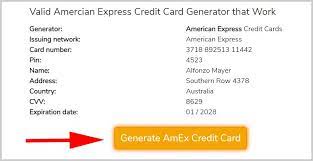Generate all types of credit and debit card numbers with complete profile details. American Express Credit Card Generator 100 Free Fake American Express Cc Numbers That Work
