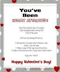 Valentine S Day Printable You Ve Been Heart Attacked Activity Inspired By Family Heart Attack Valentines Fundraiser Valentines Heart Attack