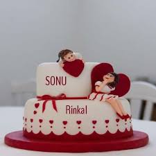 Birthday Cake Design Pictures With Name Write Couple Name On Love Greetings Online Happy Anniversary Cakes Valentine Cake Engagement Cake Design