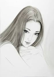 Beautifully Japanese Drawings Girl Drawing Sketches Pencil Art Drawings