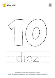 Draw 10 shapes in each box coloring page. Spanish Numbers 1 10 Colouring Pages Printable Pdf