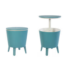 Square indoor / outdoor table sale $192.79. Keter Cool Bar Teal Resin Outdoor Accent Table And Cooler In One 233630 The Home Depot Outdoor Accent Table Cool Bars Accent Table