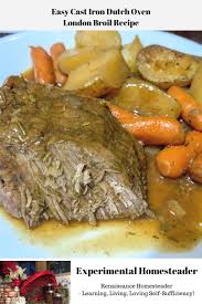 · place the roast in a roasting pan. Easy Cast Iron Dutch Oven London Broil Recipe Experimental Homesteader