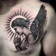 101 Best Angel Tattoos For Men Cool Designs Ideas 2019 Guide Cool Chest Tattoos Guardian Angel Tattoo Designs Angel Tattoo Men