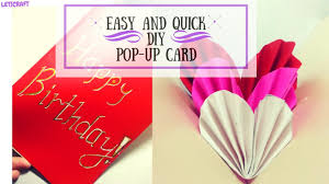 If you make pop up valentine card so please see full video and if you practice one or two time then you will make hearts pop up card. Diy How To Make A Quick And Easy Pop Up Heart Card Youtube