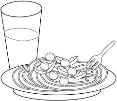 Instant noodles coloring page to color, print or download. A Pasta Disk Coloring Page Free Printable Coloring Pages For Kids