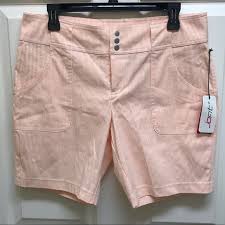Nwt Jofit Peach White Striped Shorts In Size 6