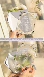 Frosted Lavender Floral Affordable Acrylic Wedding Invitations By Clear Acrylic Wedding Invitations Acrylic Wedding Invitations Wedding Invitation Card Design