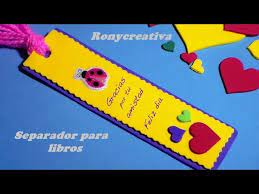 Descargue gratis los moldes y mira el paso a paso para hacer esta bolsa para el día del padre. Como Hacer Un Util Separador De Libros Book Gift Diy Youtube