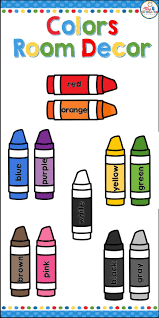 Decorate Your Classroom With These Vibrant Color Crayon Color Posters Great For Back To School Themes To Tea Preschool Colors Teaching Colors Color Activities