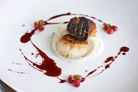 Seared Scallops And Foie Gras With Pomegranate Truffle Reduction Foie Gras Savoury Food Pear Recipes