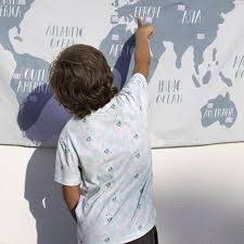 ¡el mapa del planeta en lona asimismo existe! A48 Mapamundi Con Animales De Tela Para Jugar Y Decor Katia Com