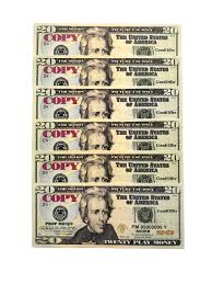 monopoly prop paper copy money double sided printing 100 pcs 2 000 educational twenty dollar bills copy money stack for kids availablegame 20 dollars play money for games novelty gag toys toys