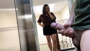 Elevator Adventure – Neighbor MILF Returns from Party and She Cant Resist