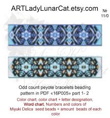 blue snowflake peyote bracelet pattern beading winter wide cuff pattern diy noel seed beads pdf instant download 16p005