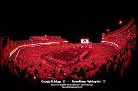Blane Marable Photography On Instagram My Photo That I Captured At The Notre Dame Game Of The New Lights In Sanford Stadium Dame Game Large Canvas Prints