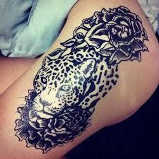 At black cobra tattoo studio our goal is to provide our clients with the highest quality tattoos in a relaxed, friendly, and safe setting. Uncolorful Jaguar Tattoo With Dark Roses Tattooimages Biz