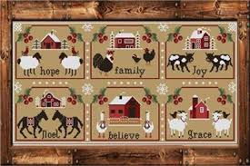 Shop fat quarter shop's high quality selection of cross stitch patterns, kits, & supplies. Noel On The Farm Series Cross Stitch Pattern