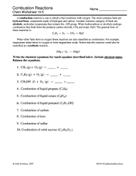 Control of gene expression in prokaryotes pogil answera. Combustion Reactions Chem Worksheet 10 5 Answer Key Fill Online Printable Fillable Blank Pdffiller