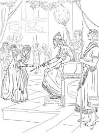 Esther And King Xerxes Coloring Page Free Printable Coloring Pages Esther Bible Queen Esther Bible Bible Coloring Pages