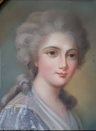 Portrét mladé malířky “papír/pastel sign SIMON BERNARD LENOIR 1729-1791