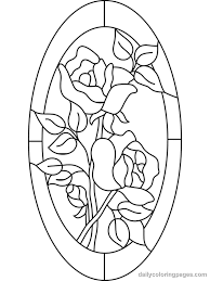 Faux stained glass beauty and the beast rose. Stained Glass Coloring Pages Ideas To Download Whitesbelfast Com