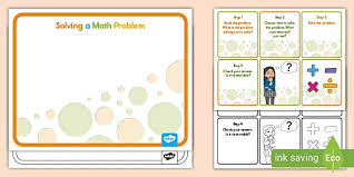 These worksheets require the students to differentiate between the phrasing of a story problem that requires multiplication versus one that requires division to. Mathematical Chart Solving A Math Problem Anchor Chart