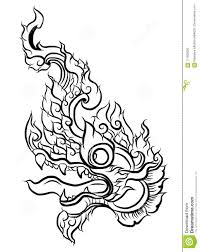 Hand Gezeichneter Thailandischer Drache Auf Wasser Zeichnen Thailandisches Ist Thailand Art Und Tatowierungsdesign Vektor Abbildung Illustration Von Drache Gezeichneter 111956055
