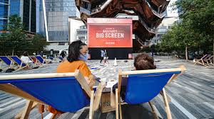 Creating a sense of enclosure in your outdoor room using a portable partition can help create privacy anywhere in your backyard. Global Cinema In A Post Pandemic Setting Cgtn