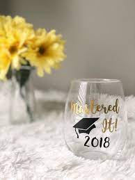 Get creative with these 25 diy graduation gifts! 2021 Mastered It Wine Glass Graduation Gift Masters Degree Gift Graduate Gift Graduate School Gift Class Of 2021 Grad Wine Glass Degree Gift Graduate School Gift Masters Degree
