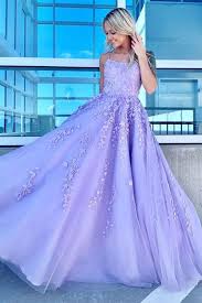 Princess Long Light Champagne Prom Dress With Appliques Lilac Prom Dresses Pretty Prom Dresses Long Prom Dress
