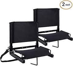 Amazon Com Stadium Seats Ohuhu Bleacher Chairs Seat With Backs And Cushion Folding Portable Bonus Shoulder Straps In 2020 Bleacher Seating Stadium Seats Seating