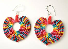Renkli Orgu Kupe Modelleri Etsy Taki Kupe
