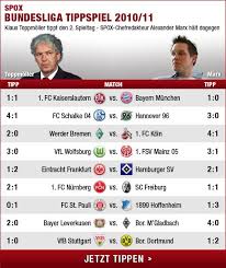 Diese übersicht zeigt einen kurzüberblick aller partien des ausgewählten spieltags mit entsprechend relevanten informationen sowohl vor, als auch live während sowie nach dem spiel. Spox Bundesliga Tippspiel Der 2 Spieltag
