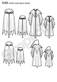 Make the stand up rigid collar: Simplicity 1349 Boys And Men S Capes