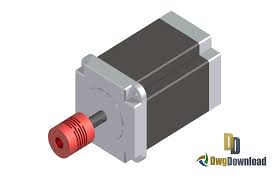 Stepper Motor Dwg 3d Drawing Dwgdownload Com